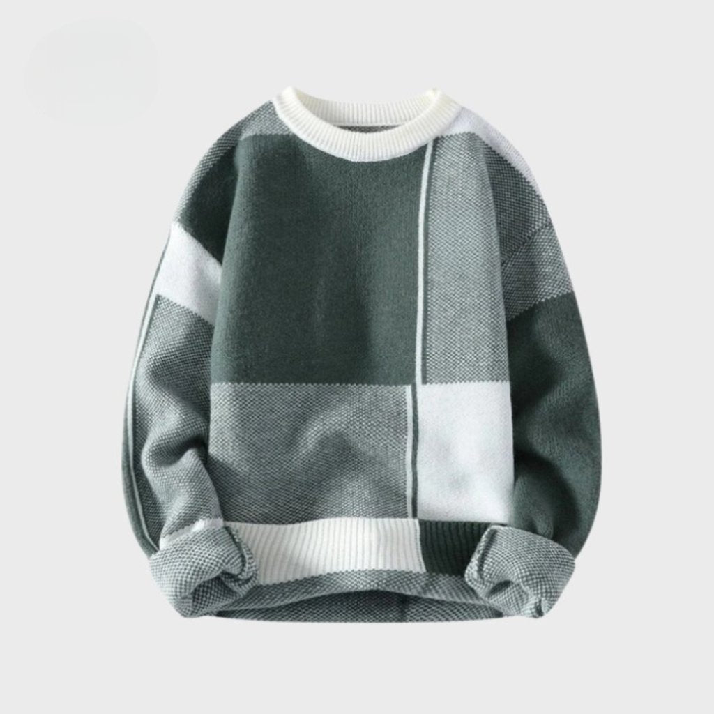 Retro Vintage Block Knit Sweater