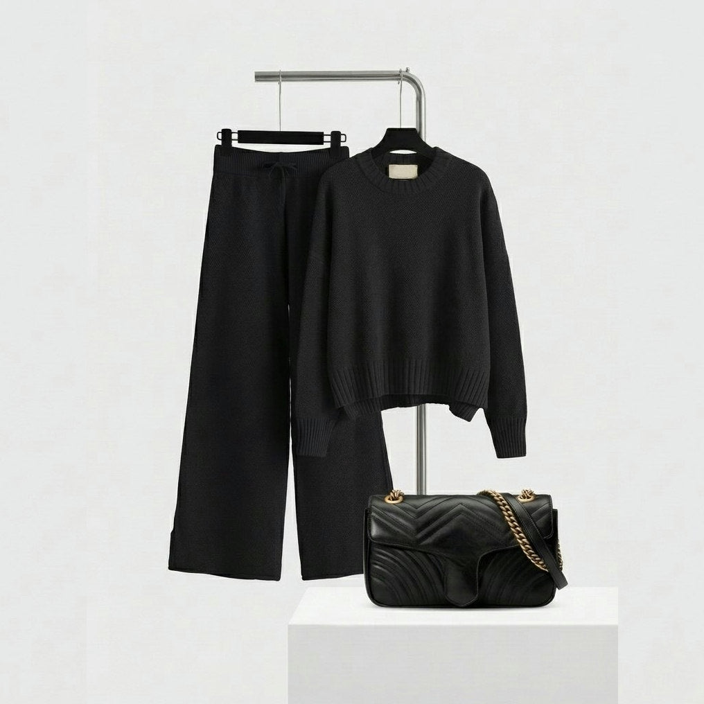 Cozy Luxe Knit Ensemble & Chain Bag