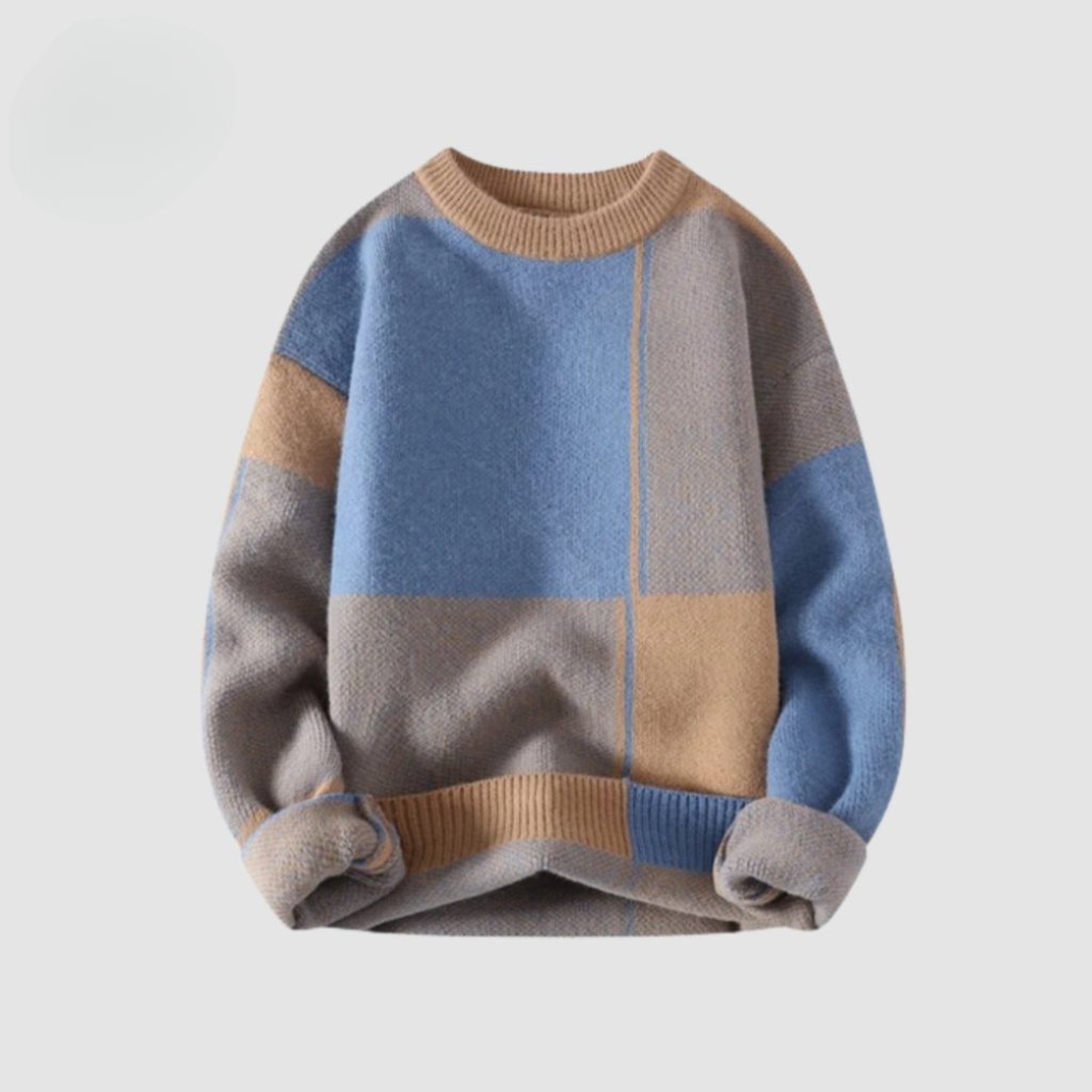 Retro Vintage Block Knit Sweater