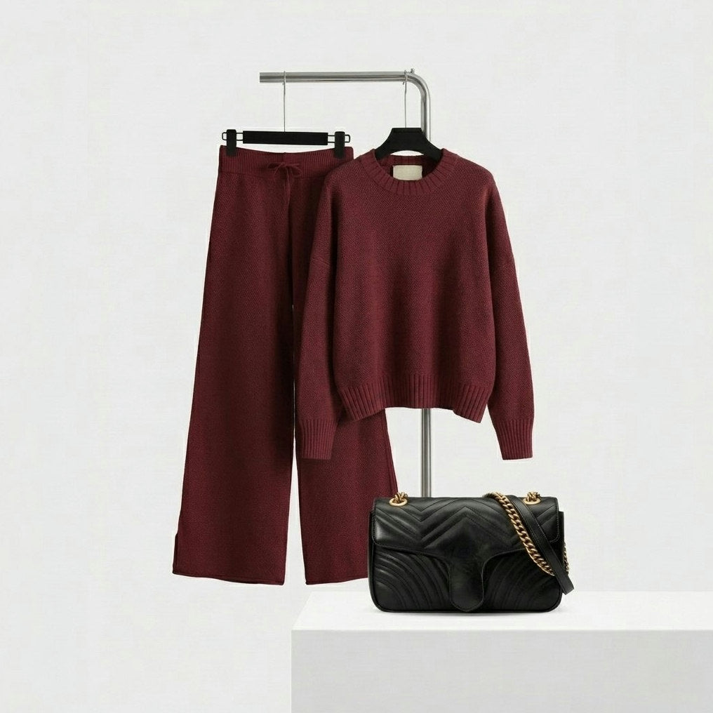 Cozy Luxe Knit Ensemble & Chain Bag